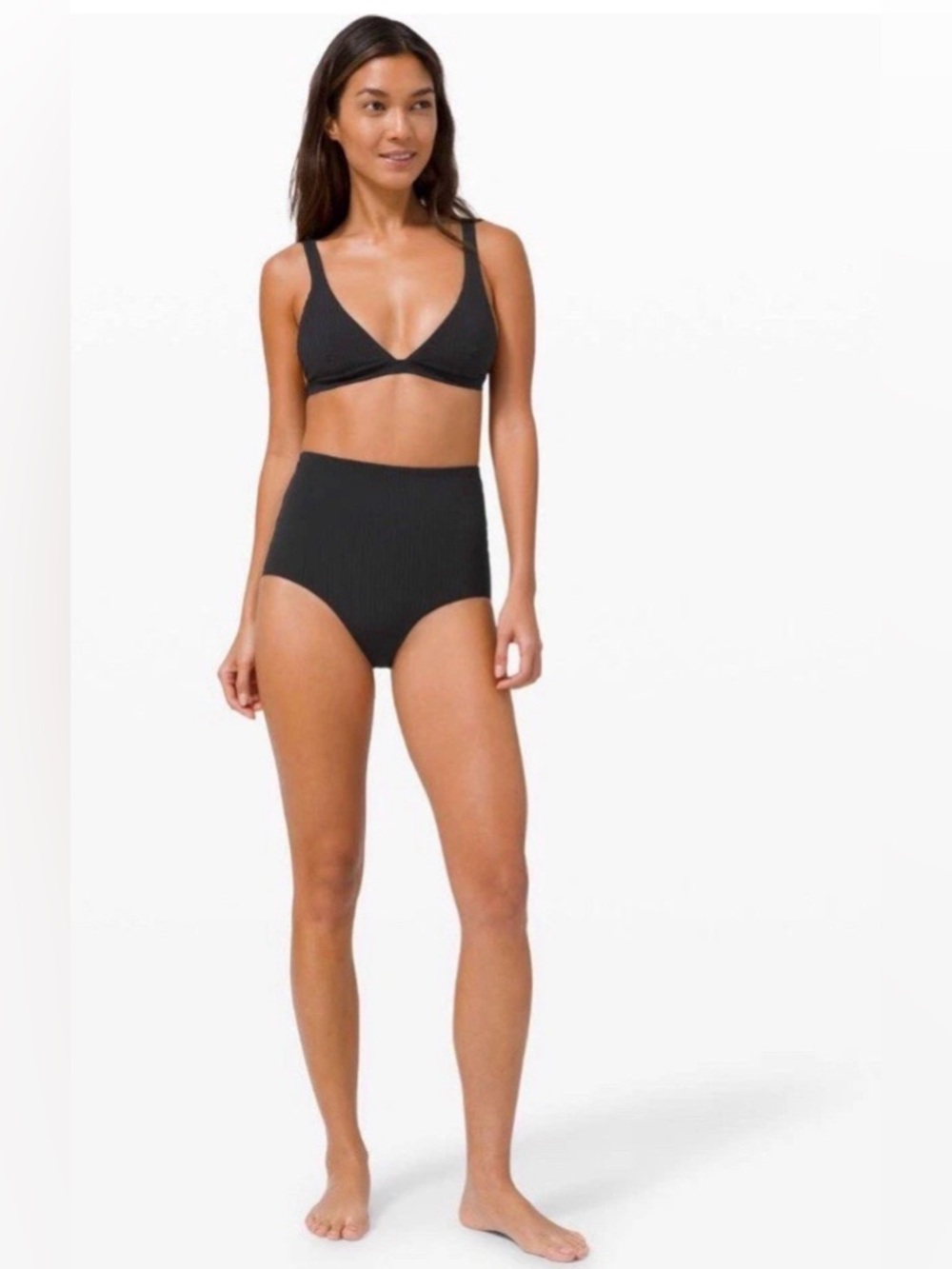 Lululemon Calm Tides Black Bikini Top, Adjustable band, padding included, XS-S
